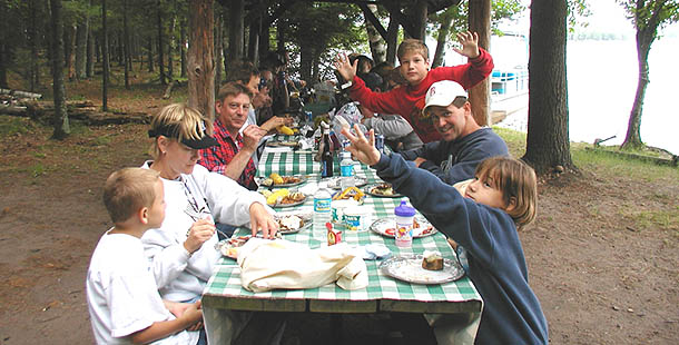 Family at Picnic Table