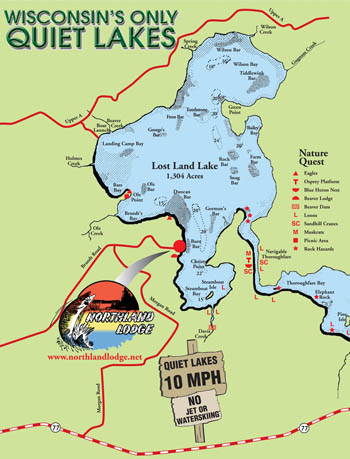 Map of Wisconsin Lakes